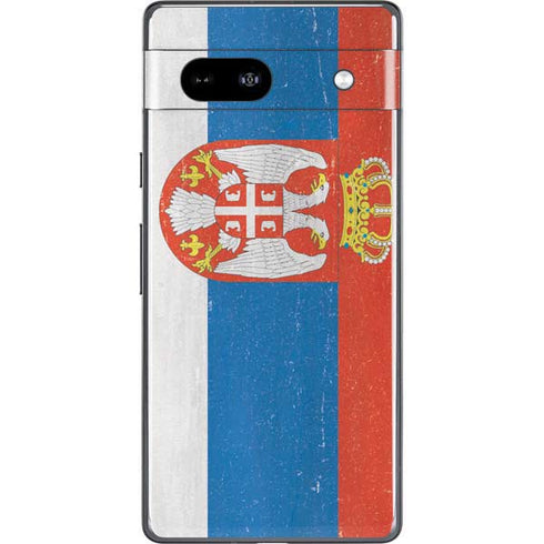 Serbia Flag Distressed Google Pixel 7a Skin